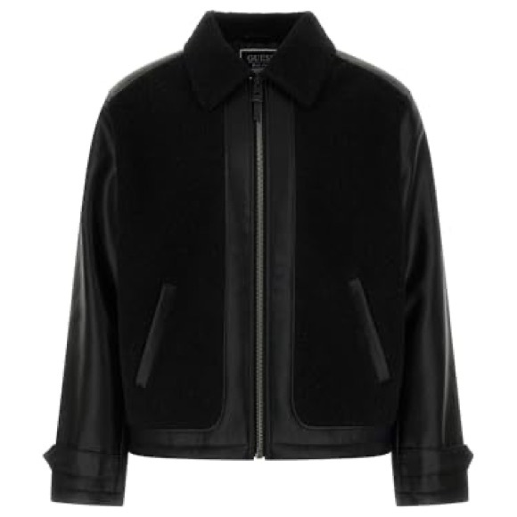 Guess Other - GUESS
Men's Faux-Leather Fleece-Trimmed Jacket
